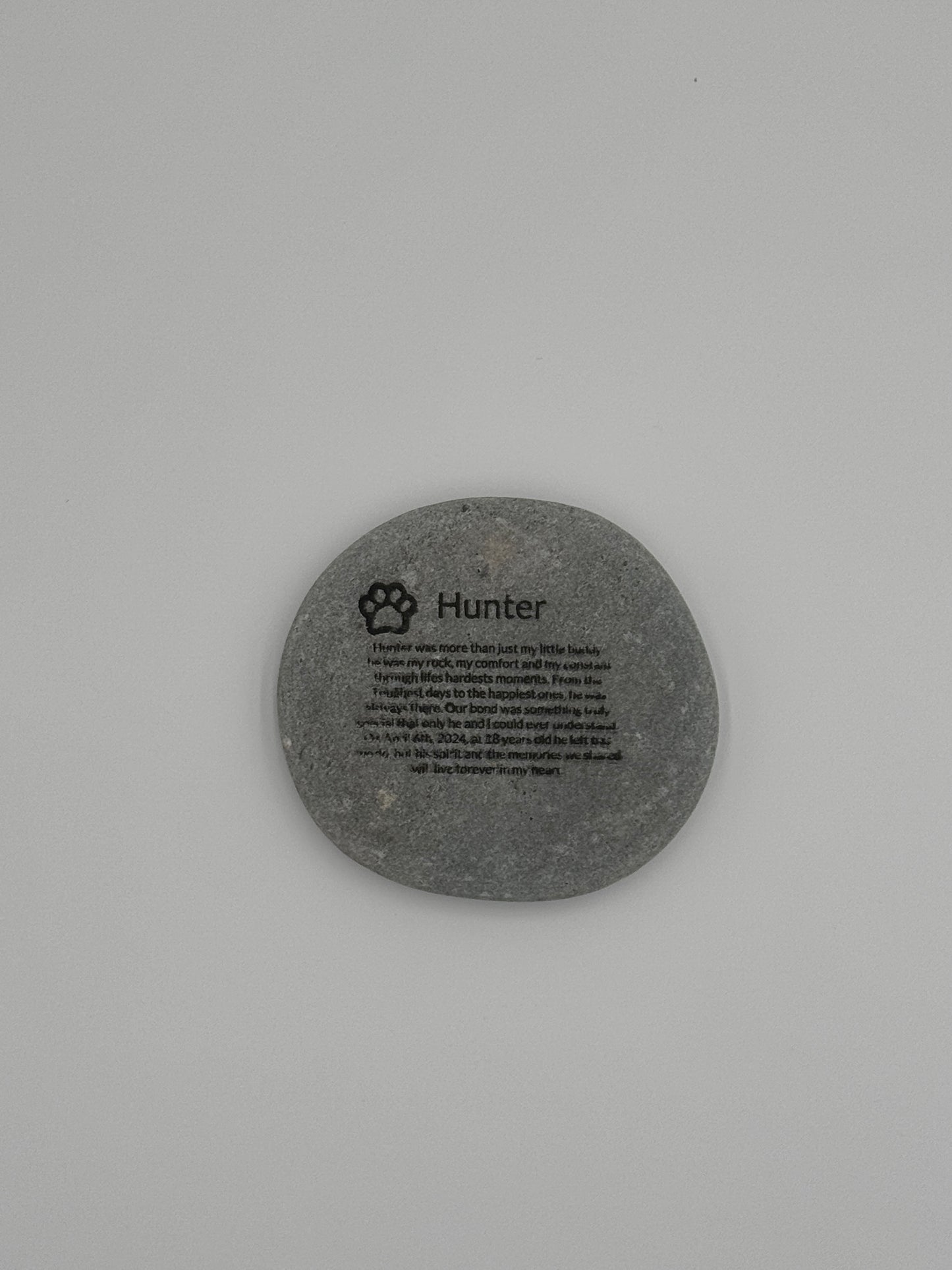 Laser Engraved Memorial Stone