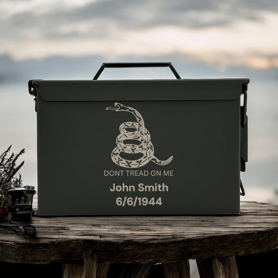 Engraved .50 & .30 Cal Ammo Box