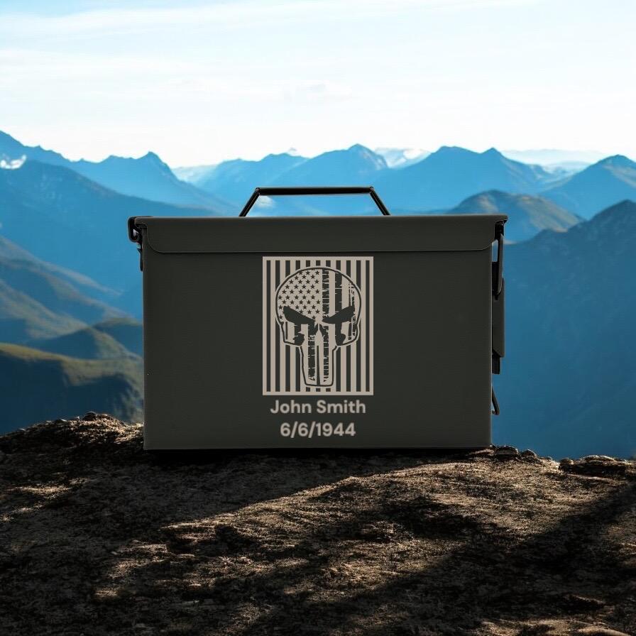 Engraved .50 & .30 Cal Ammo Box