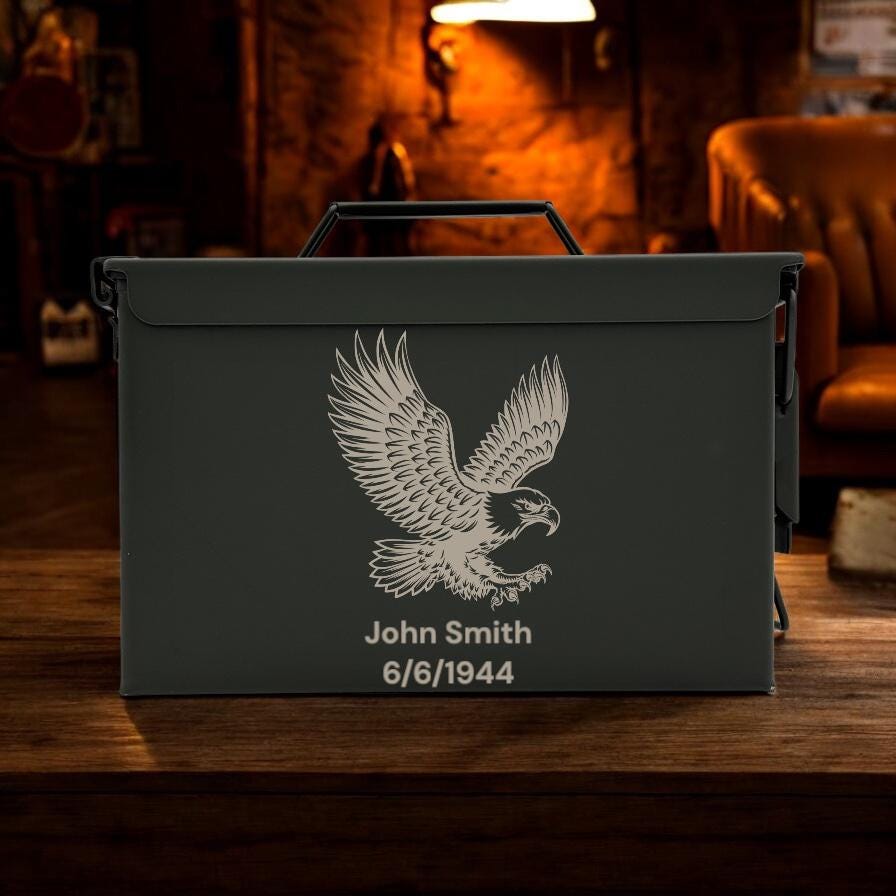 Engraved .50 & .30 Cal Ammo Box