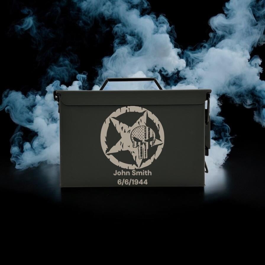 Engraved .50 & .30 Cal Ammo Box