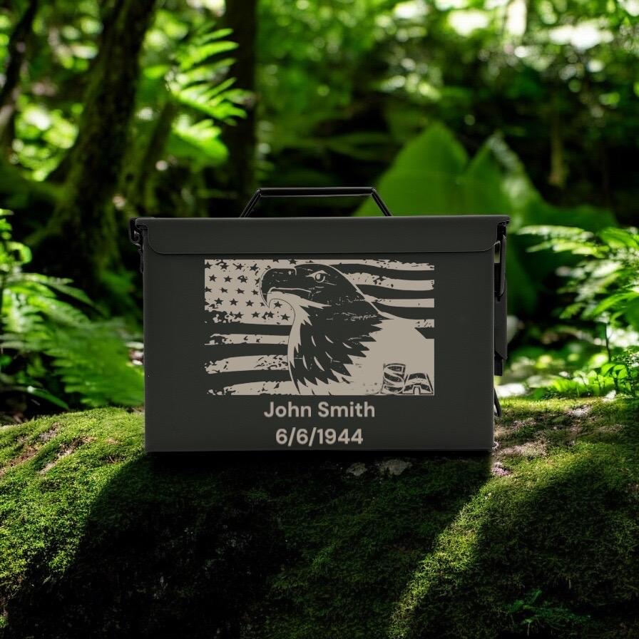Engraved .50 & .30 Cal Ammo Box