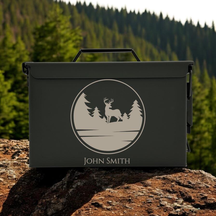 Engraved .50 & .30 Cal Ammo Box