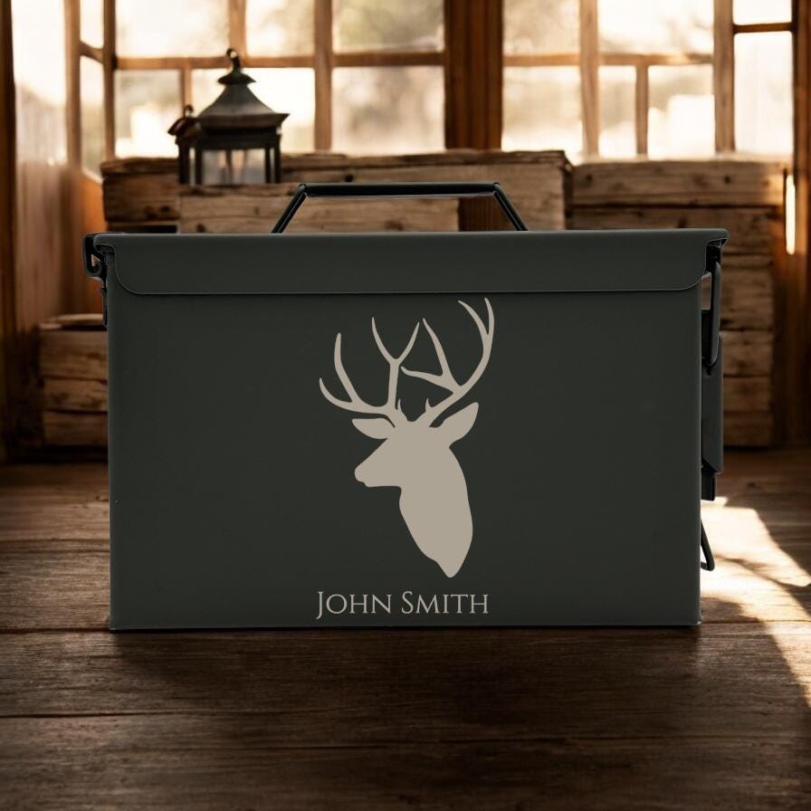 Engraved .50 & .30 Cal Ammo Box