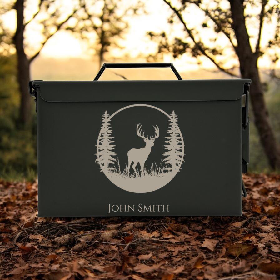 Engraved .50 & .30 Cal Ammo Box