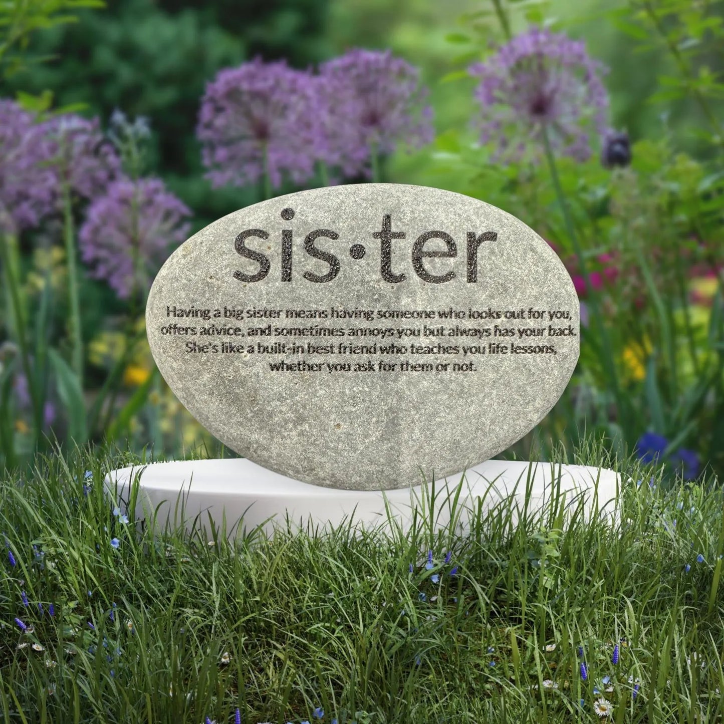 Laser Engraved Memorial Stone