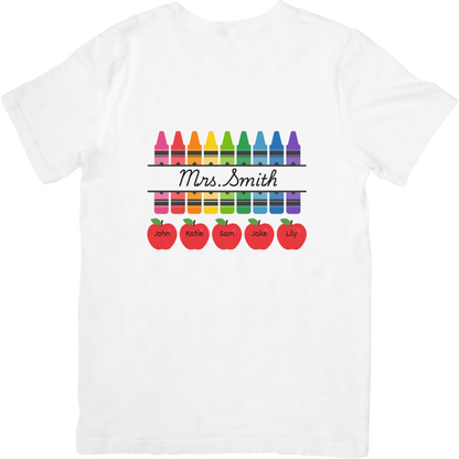Name and Student Apples T-Shirt