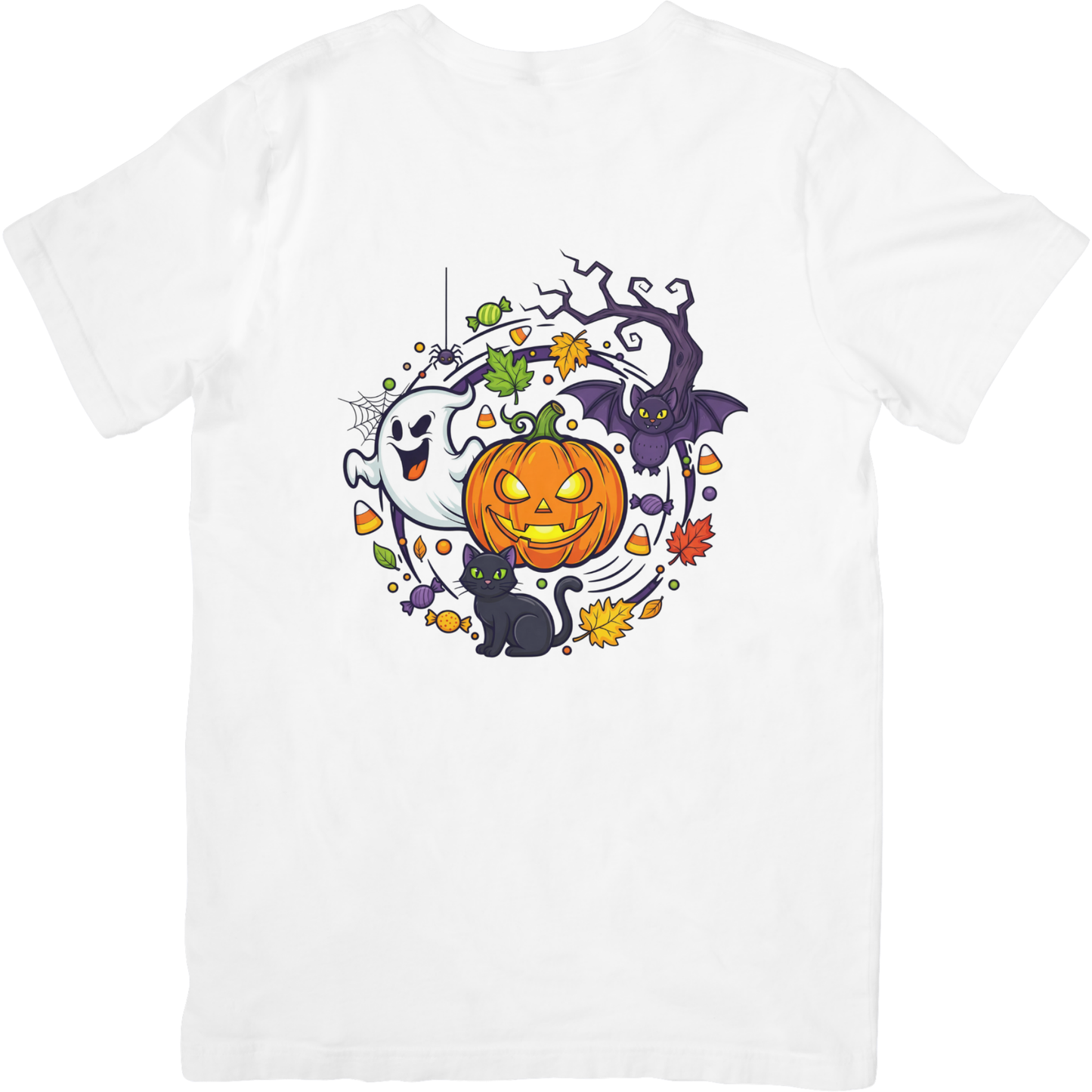 Pumpkin and Ghost Youth T-Shirt