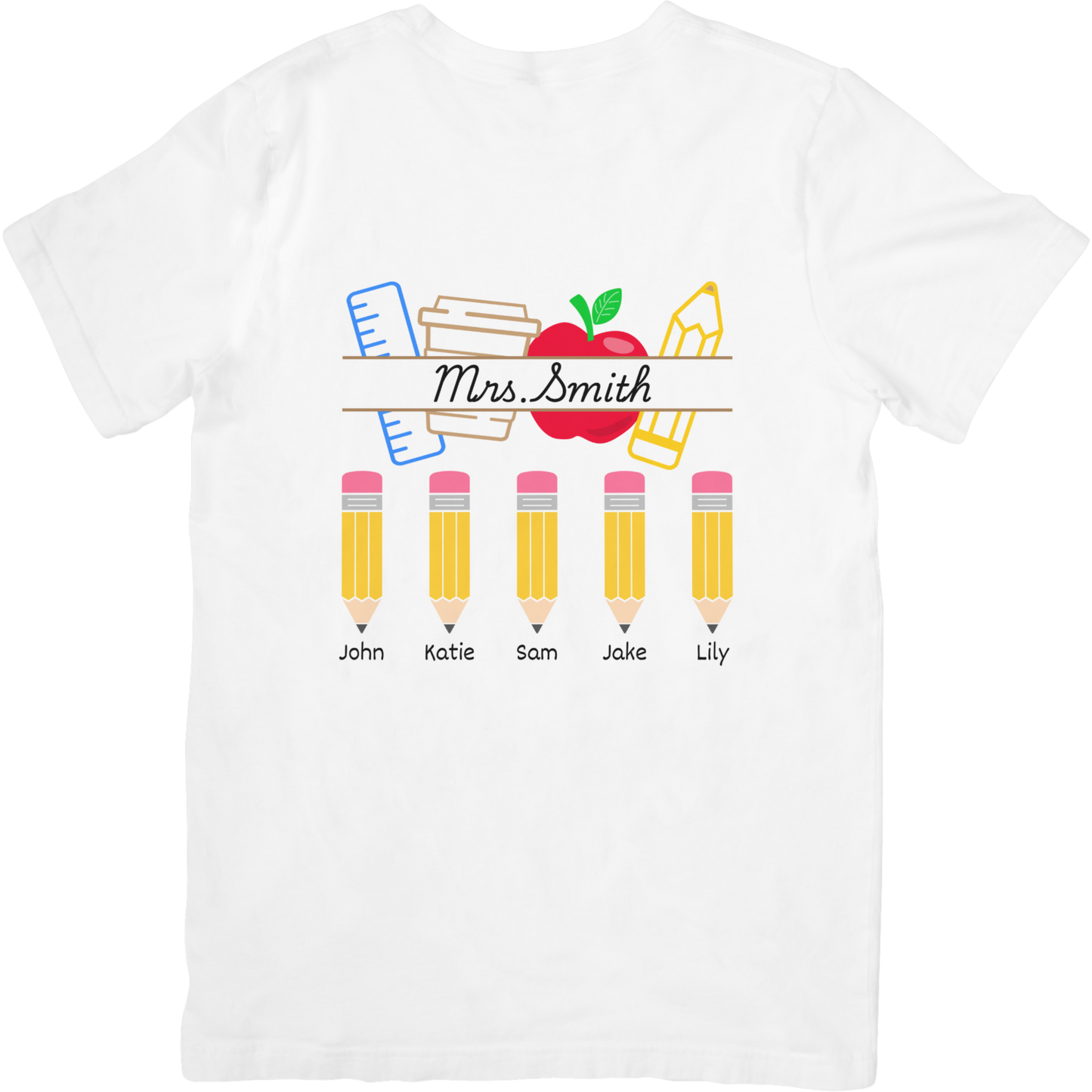 Name and Student Pencils T-Shirt