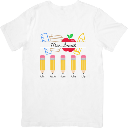 Name and Student Pencils T-Shirt