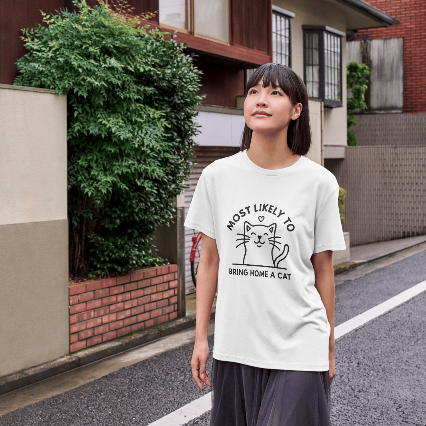 Most Likely to Bring Home a Cat T-Shirt