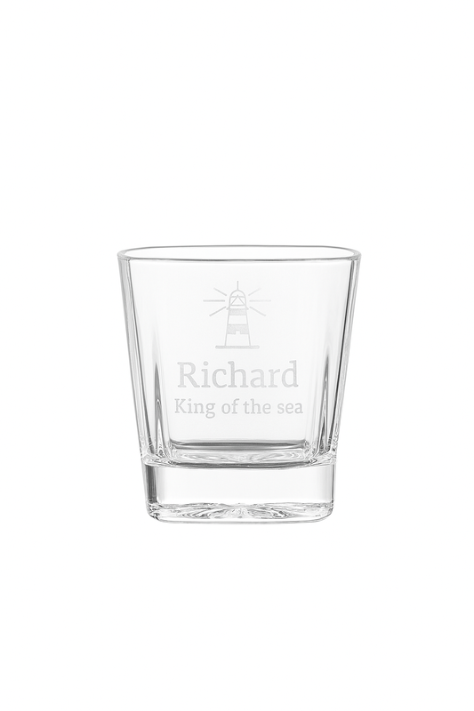 Laser Engraved Whiskey Glass