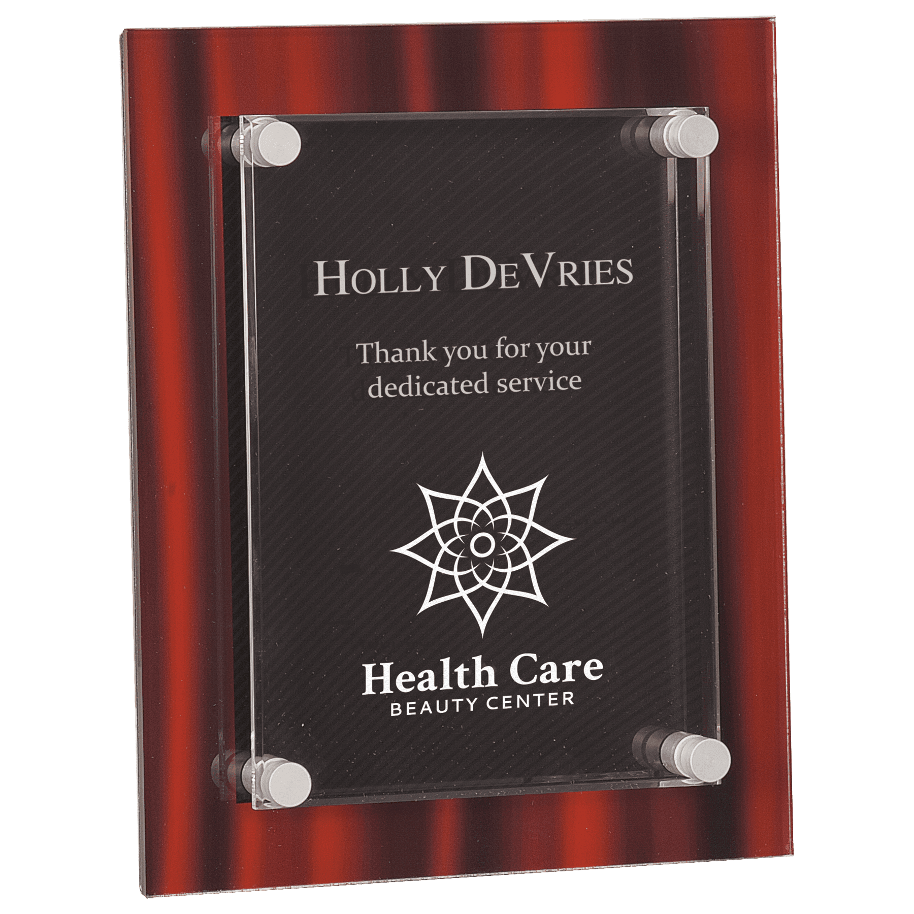 8" x 10" Red Velvet Stand-Off Acrylic Plaque