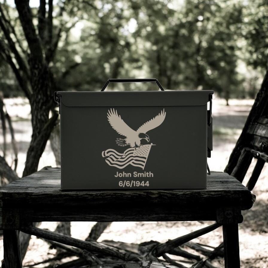 Engraved .50 & .30 Cal Ammo Box