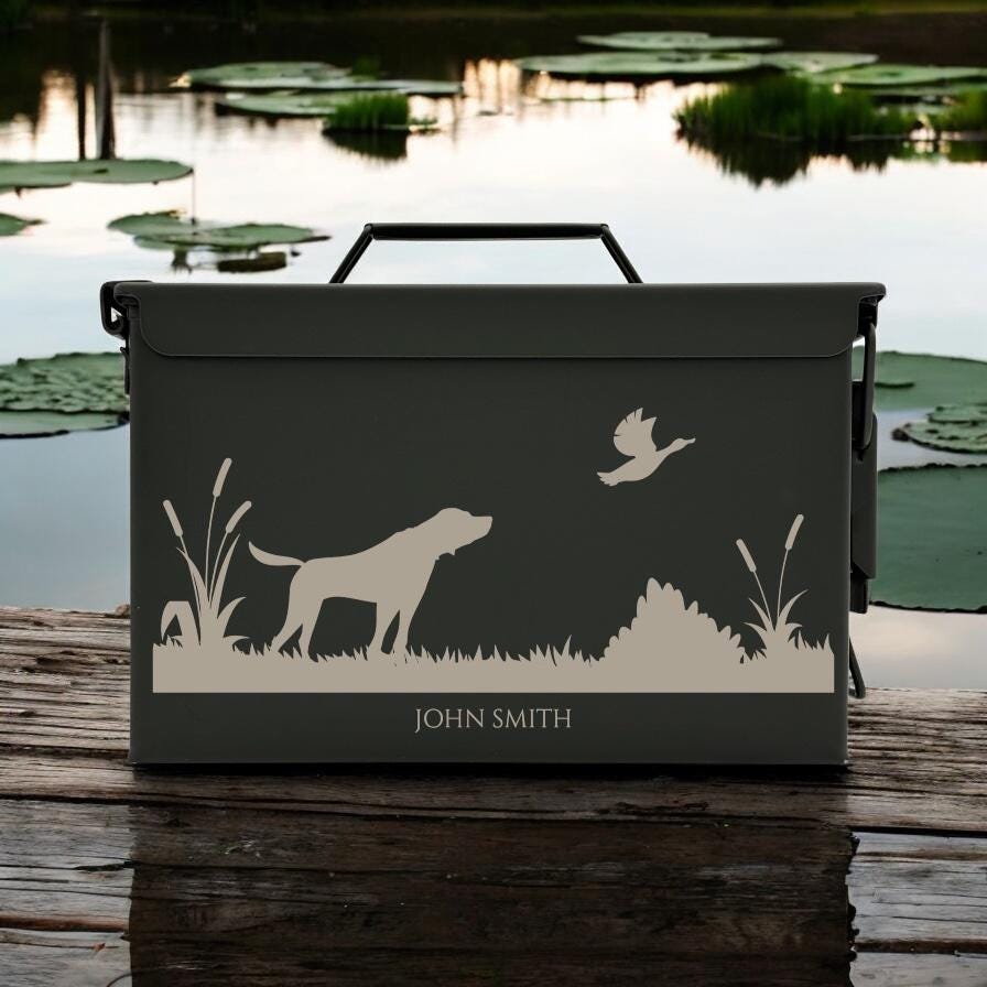Authentic Engraved Hunting Ammo Can, Fathers day, Christmas Gifts for Men, Gift for Him, Hunter Gift,Dad Gift, Personalized Gift for Husband