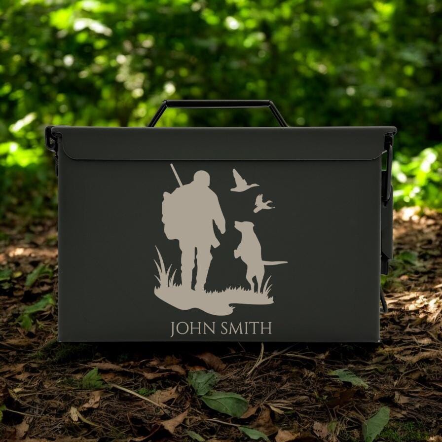 Authentic Engraved Hunting Ammo Can, Fathers day, Christmas Gifts for Men, Gift for Him, Hunter Gift,Dad Gift, Personalized Gift for Husband