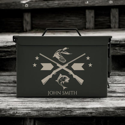 Engraved .50 & .30 Cal Ammo Box