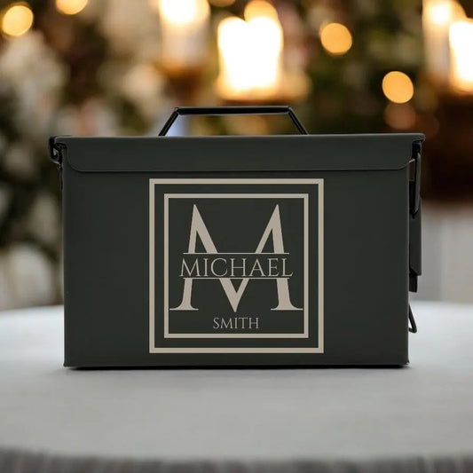 Engraved .50 & .30 Cal Ammo Box